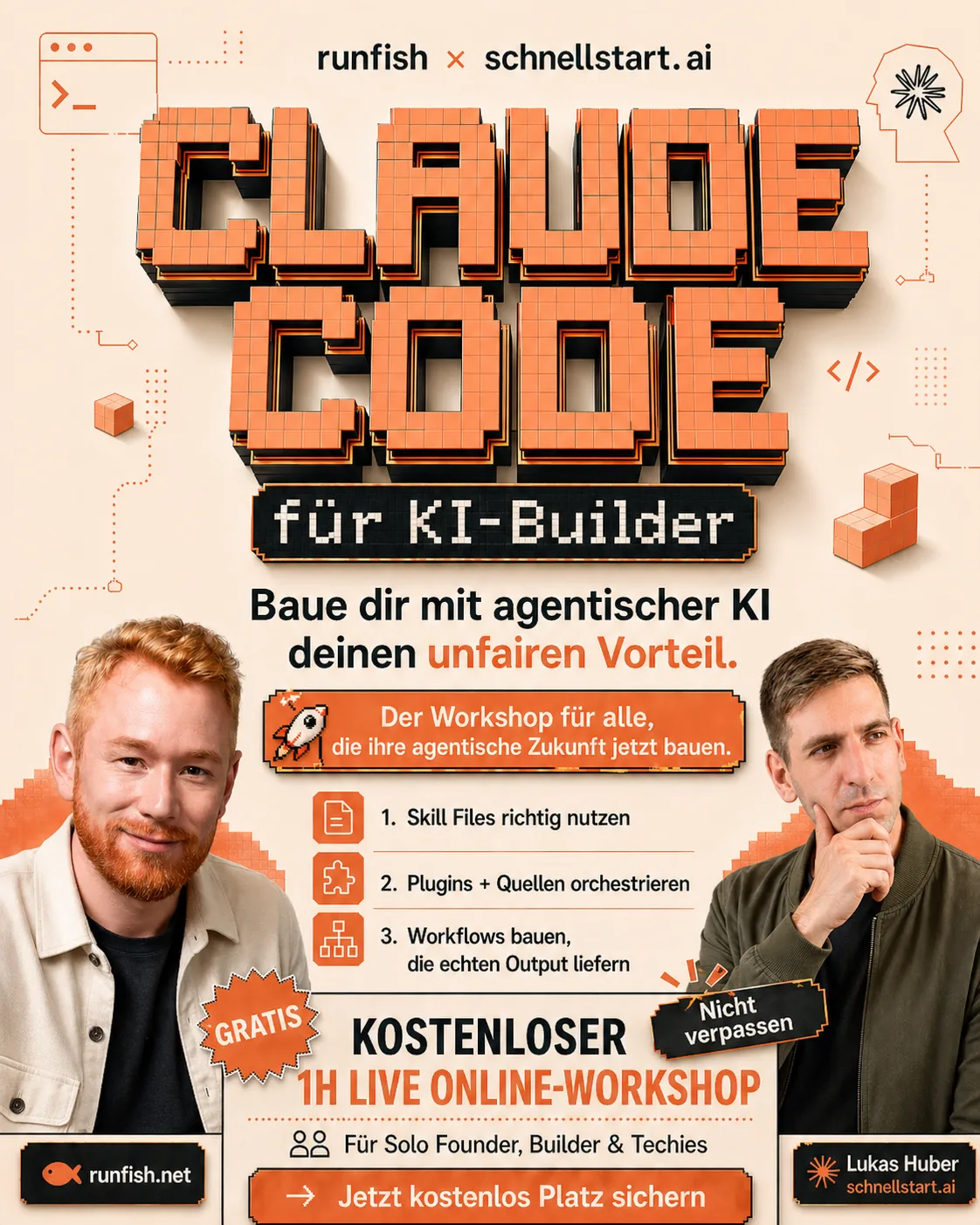 Claude Code für dein KMU: Hands-on Workshop mit Lukas Huber, schnellstart.ai